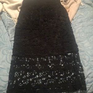 Black lace skirt